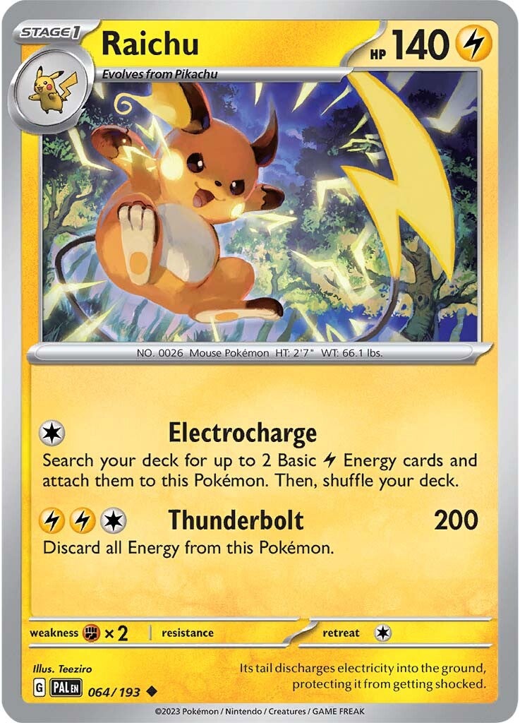 Raichu (064/193) [Scarlet & Violet: Paldea Evolved] | Dragon's Lair Comics and Fantasy Houston TX