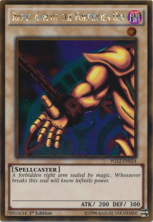 Right Arm of the Forbidden One [PGL2-EN024] Gold Rare | Dragon's Lair Comics and Fantasy Houston TX
