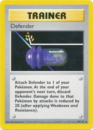 Defender (80/102) [Base Set Shadowless Unlimited] | Dragon's Lair Comics and Fantasy Houston TX