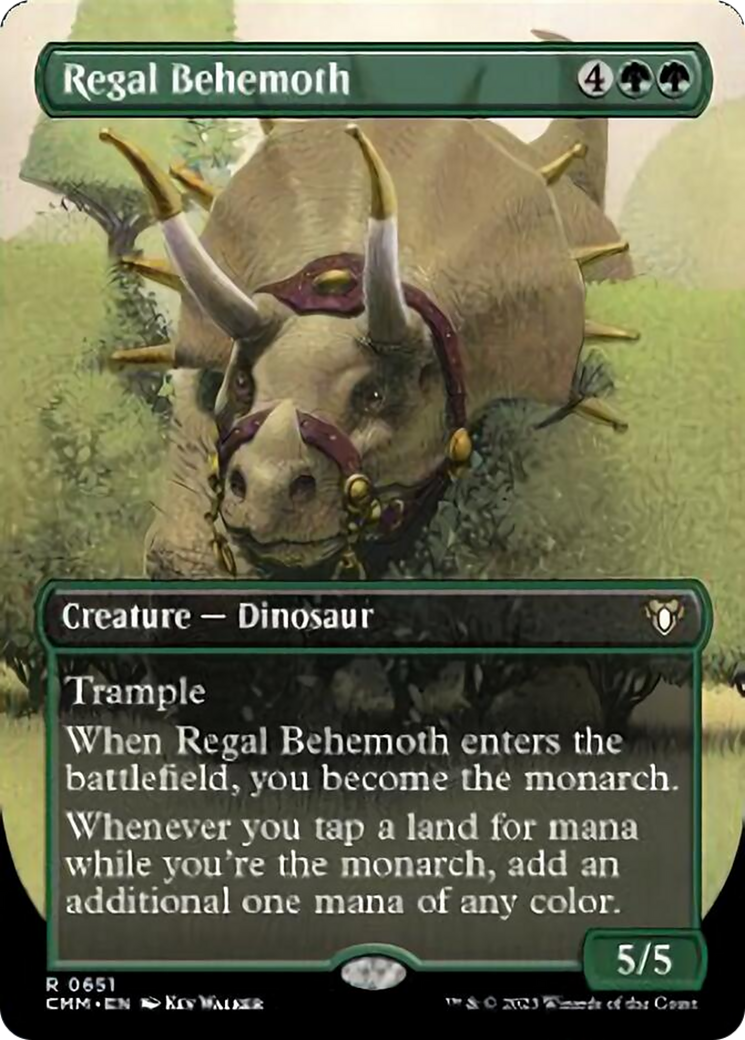 Regal Behemoth (Borderless Alternate Art) [Commander Masters] | Dragon's Lair Comics and Fantasy Houston TX