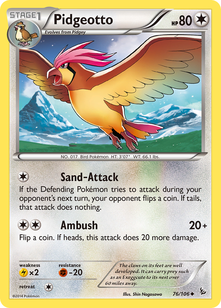 Pidgeotto (76/106) [XY: Flashfire] | Dragon's Lair Comics and Fantasy Houston TX
