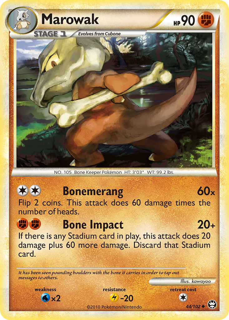 Marowak (44/102) [HeartGold & SoulSilver: Triumphant] | Dragon's Lair Comics and Fantasy Houston TX