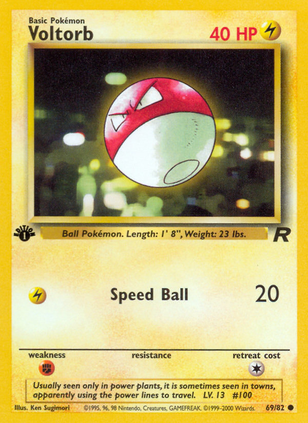 Voltorb (69/82) [Team Rocket 1st Edition] | Dragon's Lair Comics and Fantasy Houston TX
