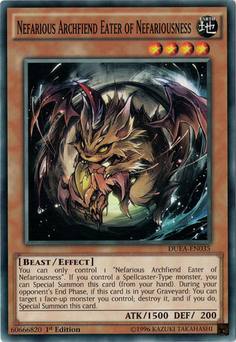 Nefarious Archfiend Eater of Nefariousness [DUEA-EN035] Common | Dragon's Lair Comics and Fantasy Houston TX