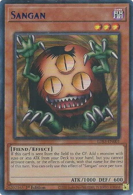 Sangan (Blue) [LDS3-EN001] Ultra Rare | Dragon's Lair Comics and Fantasy Houston TX