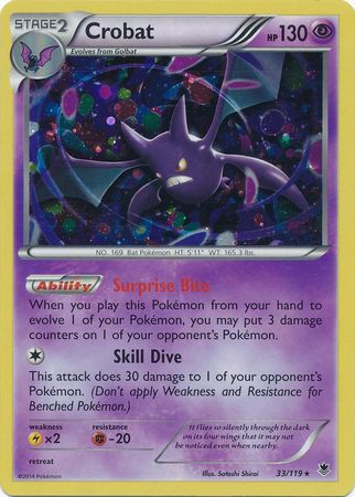 Crobat (33/119) (Cosmos Holo) [XY: Phantom Forces] | Dragon's Lair Comics and Fantasy Houston TX