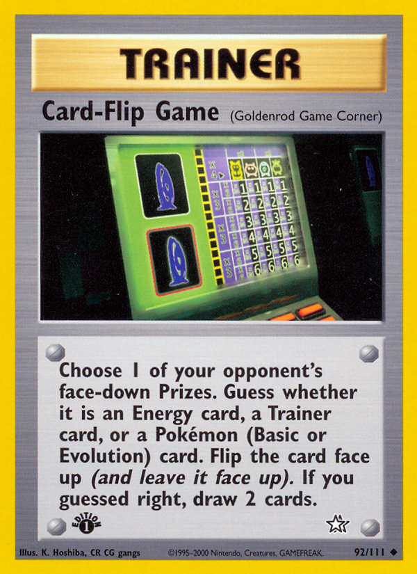 Card-Flip Game (92/111) [Neo Genesis 1st Edition] | Dragon's Lair Comics and Fantasy Houston TX