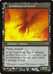 Ravenous Demon // Archdemon of Greed [Dark Ascension Prerelease Promos] | Dragon's Lair Comics and Fantasy Houston TX