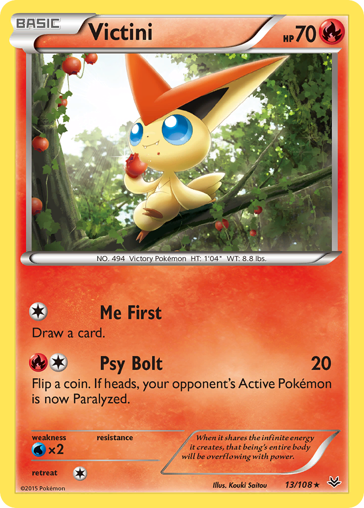 Victini (13/108) [XY: Roaring Skies] | Dragon's Lair Comics and Fantasy Houston TX