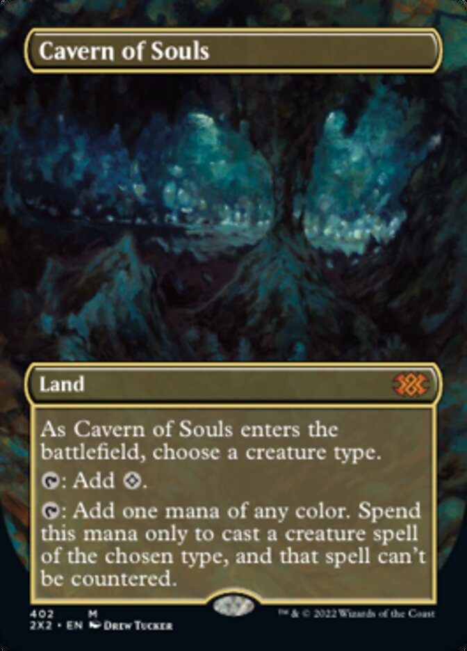 Cavern of Souls (Borderless Alternate Art) [Double Masters 2022] | Dragon's Lair Comics and Fantasy Houston TX