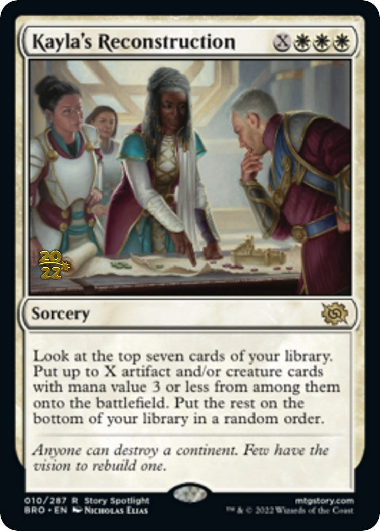 Kayla's Reconstruction [The Brothers' War Prerelease Promos] | Dragon's Lair Comics and Fantasy Houston TX