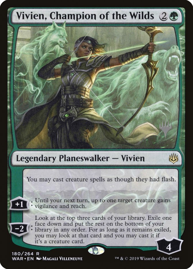 Vivien, Champion of the Wilds (Promo Pack) [War of the Spark Promos] | Dragon's Lair Comics and Fantasy Houston TX