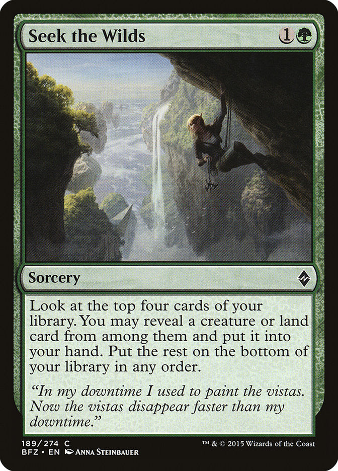 Seek the Wilds [Battle for Zendikar] | Dragon's Lair Comics and Fantasy Houston TX
