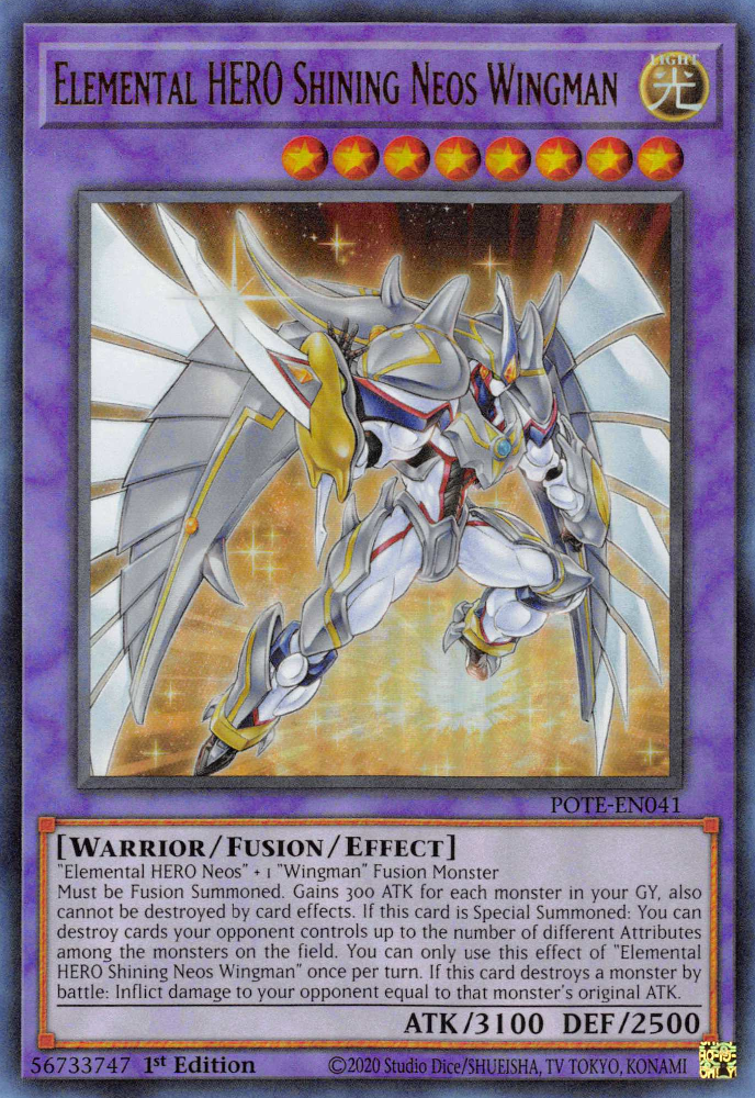 Elemental HERO Shining Neos Wingman [POTE-EN041] Ultra Rare | Dragon's Lair Comics and Fantasy Houston TX