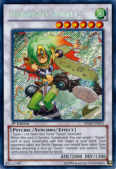 Daigusto Sphreez [HA06-EN024] Secret Rare | Dragon's Lair Comics and Fantasy Houston TX
