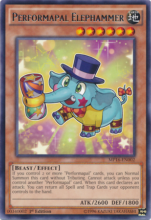 Performapal Elephammer [MP16-EN002] Rare | Dragon's Lair Comics and Fantasy Houston TX
