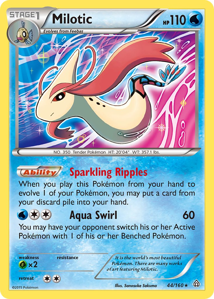 Milotic (44/160) (Theme Deck Exclusive) [XY: Primal Clash] | Dragon's Lair Comics and Fantasy Houston TX