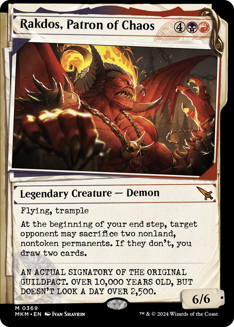 Rakdos, Patron of Chaos (Showcase) (0369) [Murders at Karlov Manor] | Dragon's Lair Comics and Fantasy Houston TX