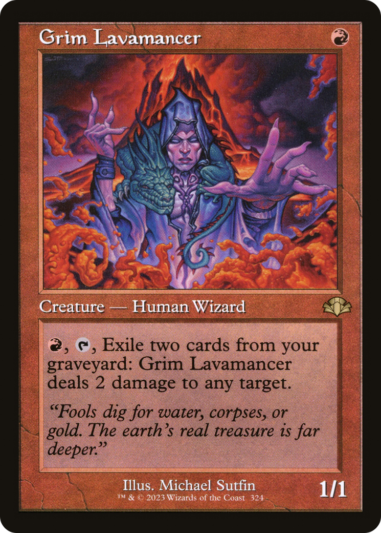 Grim Lavamancer (Retro) [Dominaria Remastered] | Dragon's Lair Comics and Fantasy Houston TX