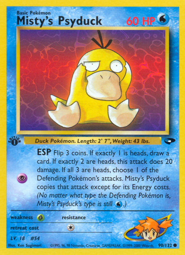Misty's Psyduck (90/132) [Gym Challenge 1st Edition] | Dragon's Lair Comics and Fantasy Houston TX