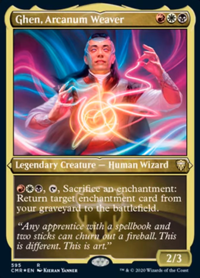 Ghen, Arcanum Weaver (Etched) [Commander Legends] | Dragon's Lair Comics and Fantasy Houston TX