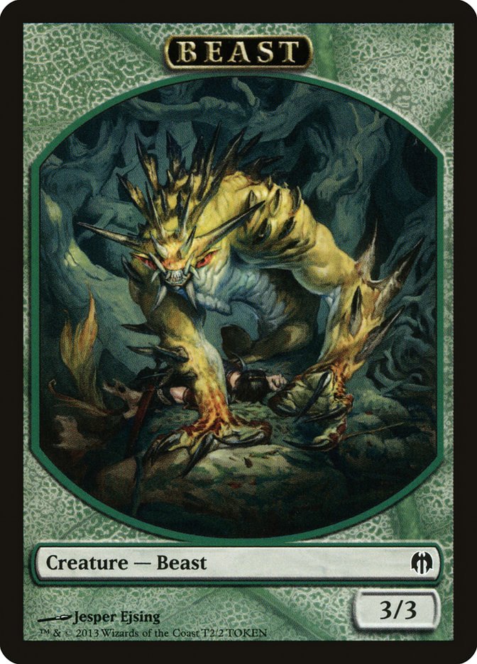 Beast Token [Duel Decks: Heroes vs. Monsters Tokens] | Dragon's Lair Comics and Fantasy Houston TX