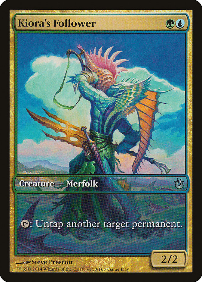 Kiora's Follower (Game Day) [Born of the Gods Promos] | Dragon's Lair Comics and Fantasy Houston TX