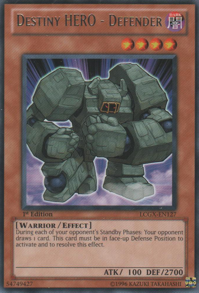 Destiny HERO - Defender [LCGX-EN127] Rare | Dragon's Lair Comics and Fantasy Houston TX