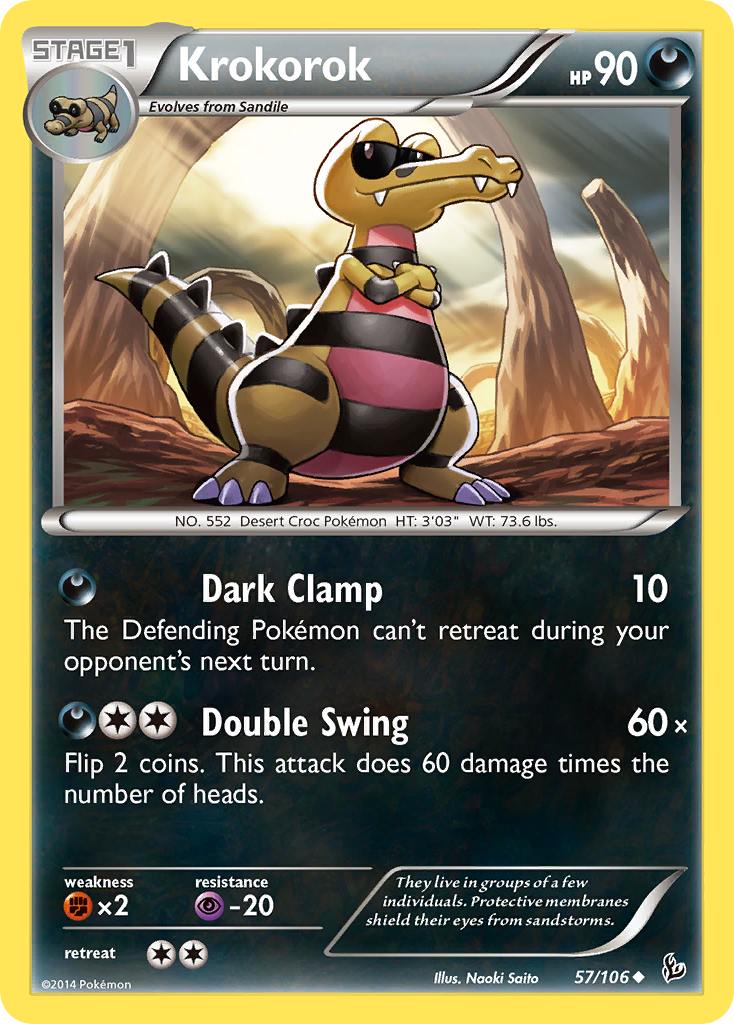 Krokorok (57/106) [XY: Flashfire] | Dragon's Lair Comics and Fantasy Houston TX