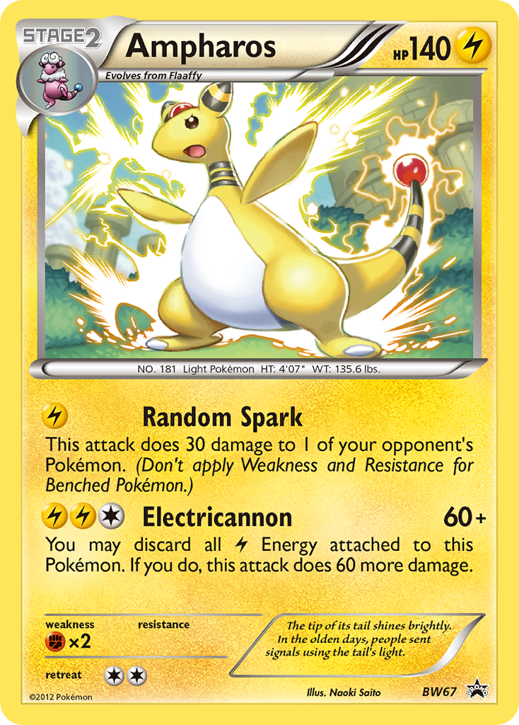 Ampharos (BW67) [Black & White: Black Star Promos] | Dragon's Lair Comics and Fantasy Houston TX