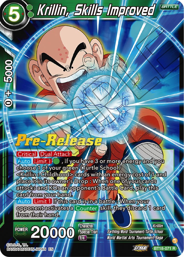 Krillin, Skills Improved (BT18-071) [Dawn of the Z-Legends Prerelease Promos] | Dragon's Lair Comics and Fantasy Houston TX