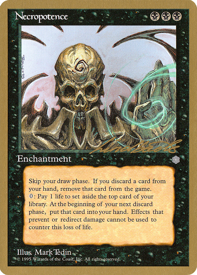 Necropotence (Leon Lindback) [Pro Tour Collector Set] | Dragon's Lair Comics and Fantasy Houston TX