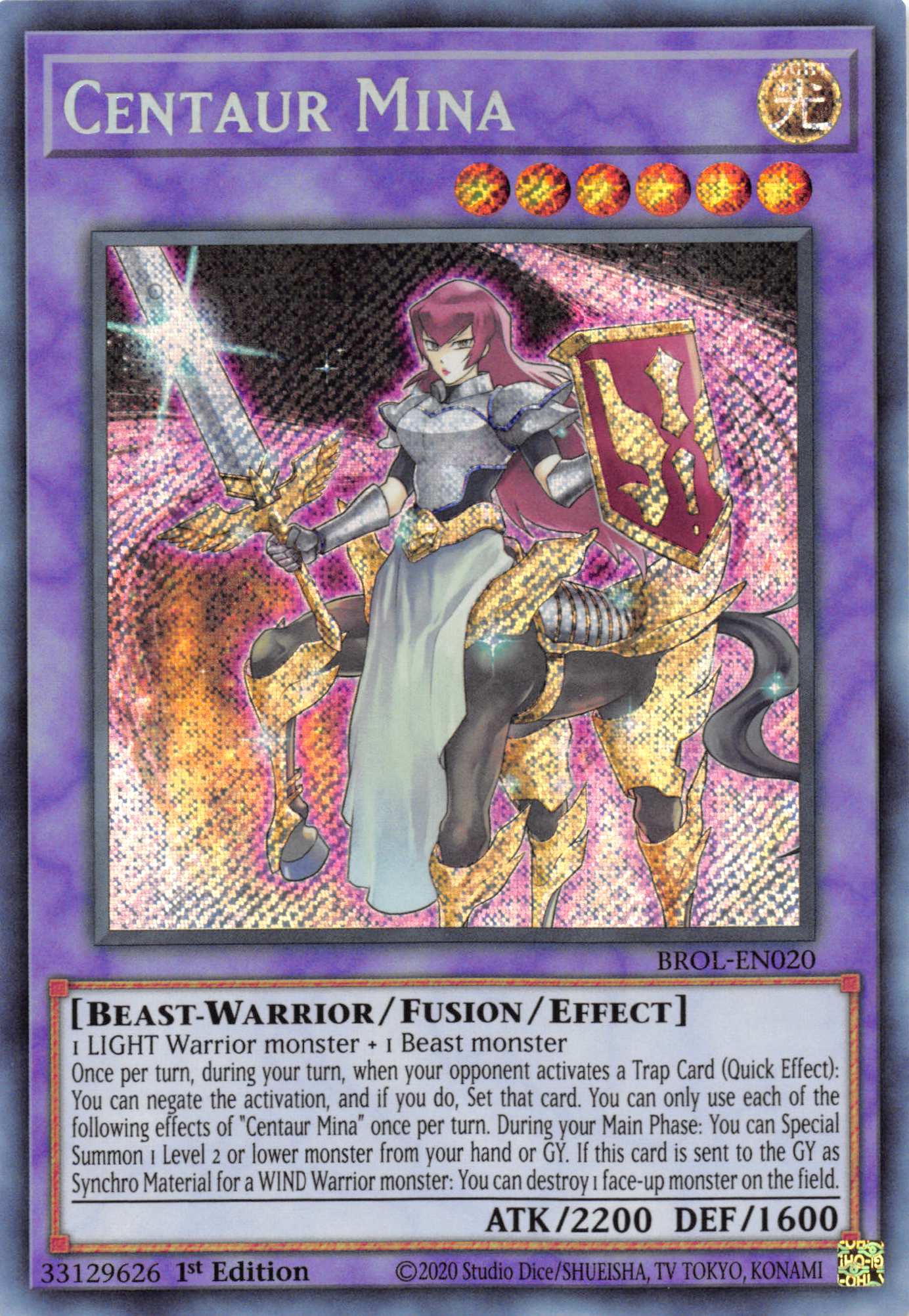 Centaur Mina [BROL-EN020] Secret Rare | Dragon's Lair Comics and Fantasy Houston TX