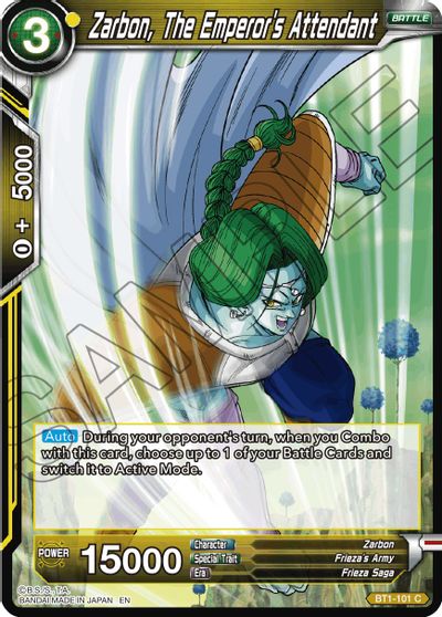 Zarbon, The Emperor's Attendant (Reprint) (BT1-101) [Battle Evolution Booster] | Dragon's Lair Comics and Fantasy Houston TX
