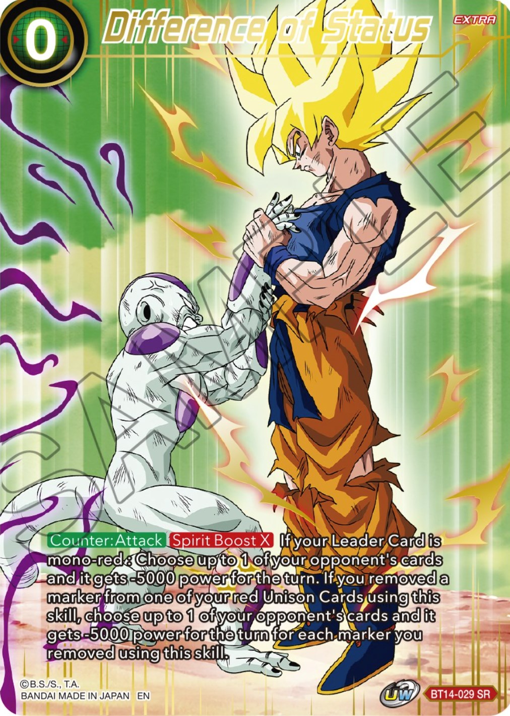 Difference of Status (BT14-029) [Theme Selection: History of Son Goku] | Dragon's Lair Comics and Fantasy Houston TX