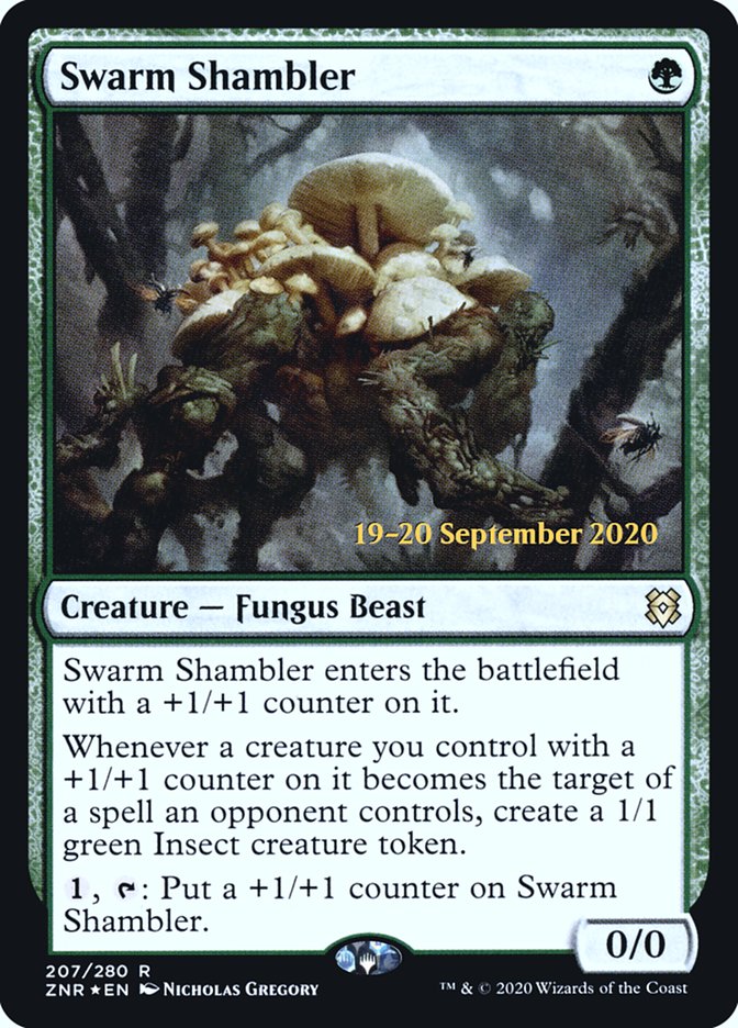 Swarm Shambler [Zendikar Rising Prerelease Promos] | Dragon's Lair Comics and Fantasy Houston TX