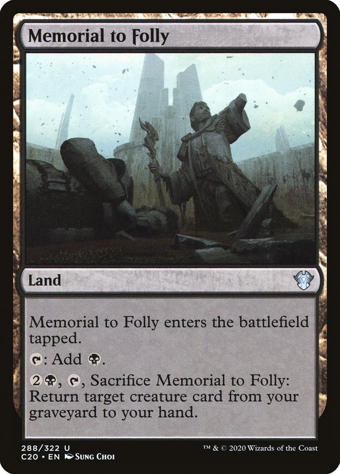 Memorial to Folly [Commander 2020] | Dragon's Lair Comics and Fantasy Houston TX