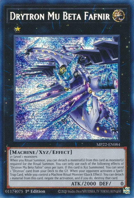 Drytron Mu Beta Fafnir [MP22-EN084] Prismatic Secret Rare | Dragon's Lair Comics and Fantasy Houston TX