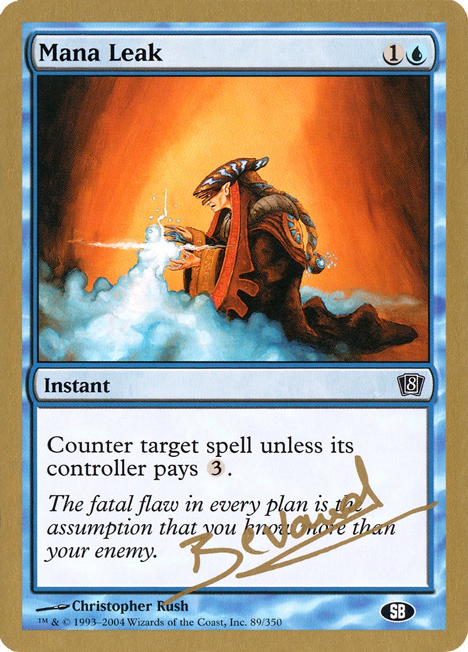 Mana Leak (Manuel Bevand) (SB) [World Championship Decks 2004] | Dragon's Lair Comics and Fantasy Houston TX