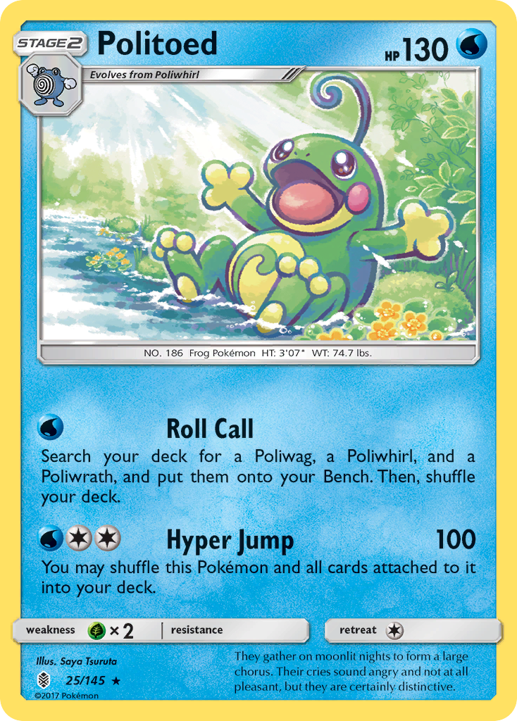 Politoed (25/145) [Sun & Moon: Guardians Rising] | Dragon's Lair Comics and Fantasy Houston TX