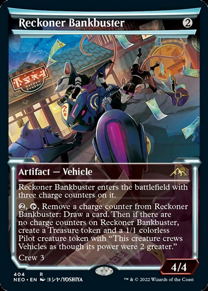 Reckoner Bankbuster (Showcase Soft Glow) [Kamigawa: Neon Dynasty] | Dragon's Lair Comics and Fantasy Houston TX
