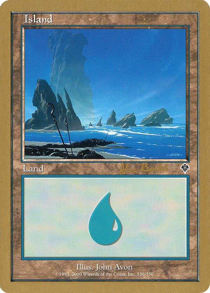 Island (ab336a) (Alex Borteh) [World Championship Decks 2001] | Dragon's Lair Comics and Fantasy Houston TX