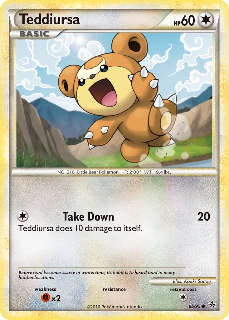 Teddiursa (65/95) [HeartGold & SoulSilver: Unleashed] | Dragon's Lair Comics and Fantasy Houston TX