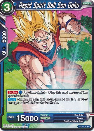 Rapid Spirit Ball Son Goku (Starter Deck - The Awakening) (SD1-04) [Galactic Battle] | Dragon's Lair Comics and Fantasy Houston TX