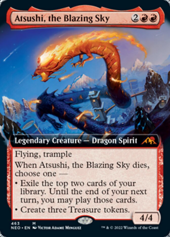 Atsushi, the Blazing Sky (Extended Art) [Kamigawa: Neon Dynasty] | Dragon's Lair Comics and Fantasy Houston TX