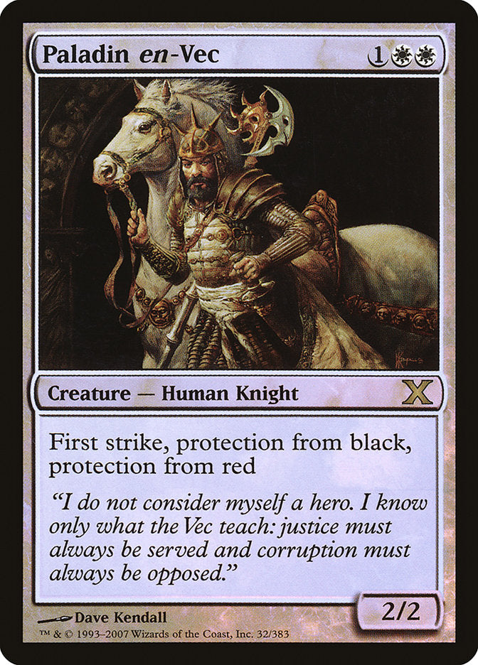 Paladin en-Vec (Premium Foil) [Tenth Edition] | Dragon's Lair Comics and Fantasy Houston TX