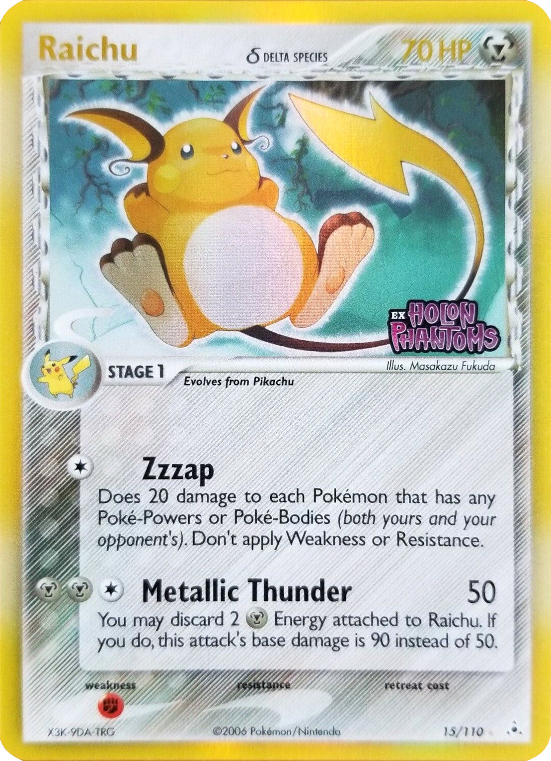 Raichu (15/110) (Delta Species) (Stamped) [EX: Holon Phantoms] | Dragon's Lair Comics and Fantasy Houston TX