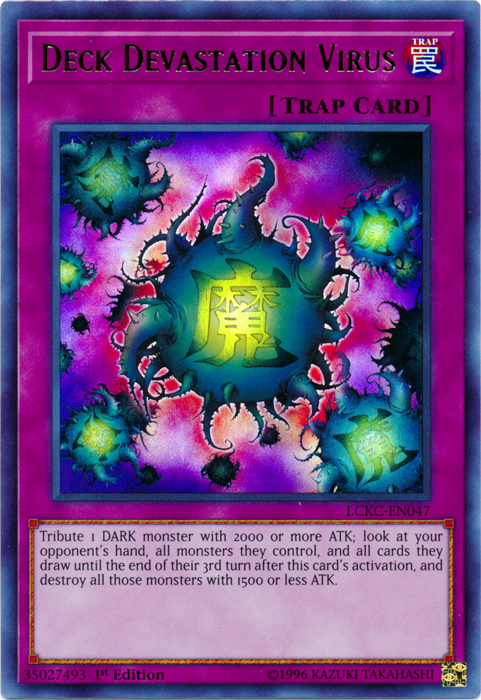 Deck Devastation Virus [LCKC-EN047] Ultra Rare | Dragon's Lair Comics and Fantasy Houston TX