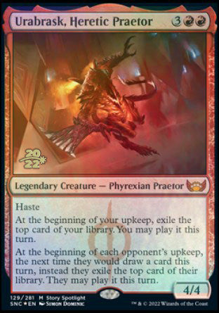 Urabrask, Heretic Praetor [Streets of New Capenna Prerelease Promos] | Dragon's Lair Comics and Fantasy Houston TX