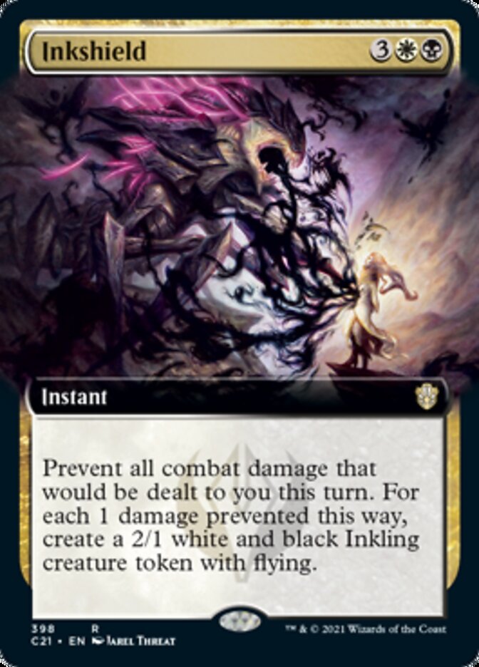 Inkshield (Extended Art) [Commander 2021] | Dragon's Lair Comics and Fantasy Houston TX
